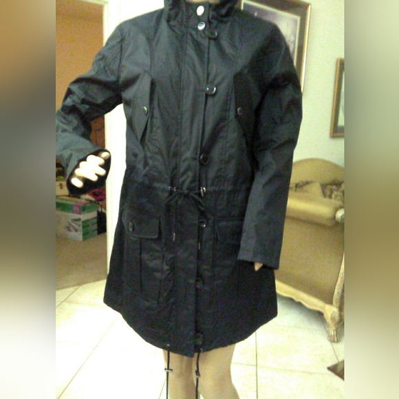 BNWT EXQUISITE JACKET BY URBAN REPUBLIC SZ. MED BLACK W/ DRAWSTRINGS PKTS HOODIE - Picture 6 of 15